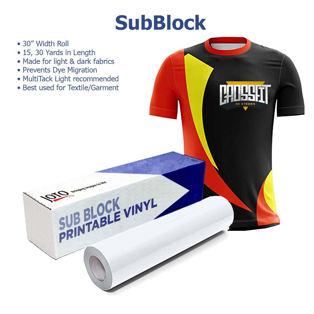 MultiPrint™ SubBlock Printable Heat Transfer Vinyl - Joto Imaging Supplies Canada