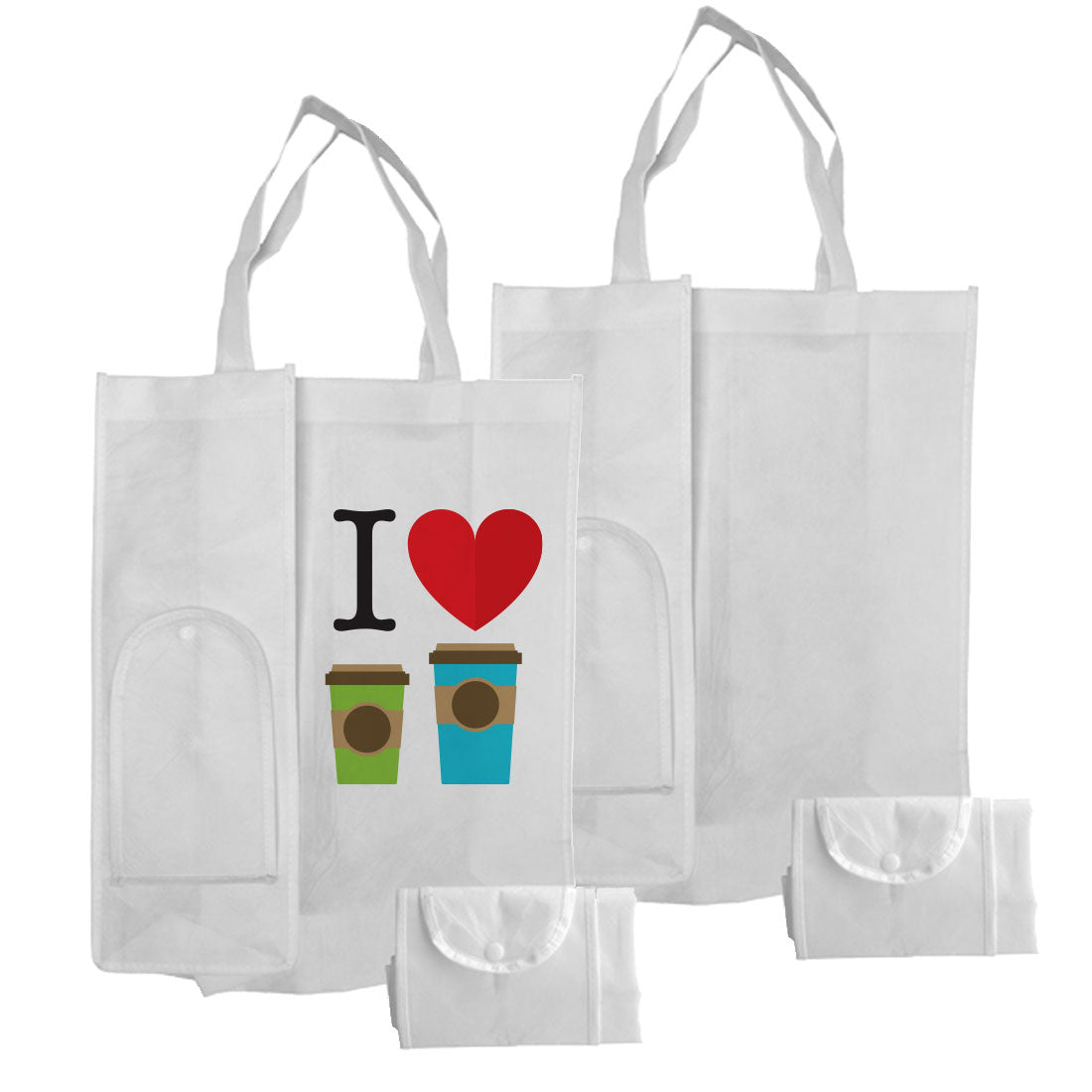 Pearl Coating™ Sublimation Non-woven Shopping Bag 12" x 16" - Pack of 10 - Joto Imaging Supplies Canada