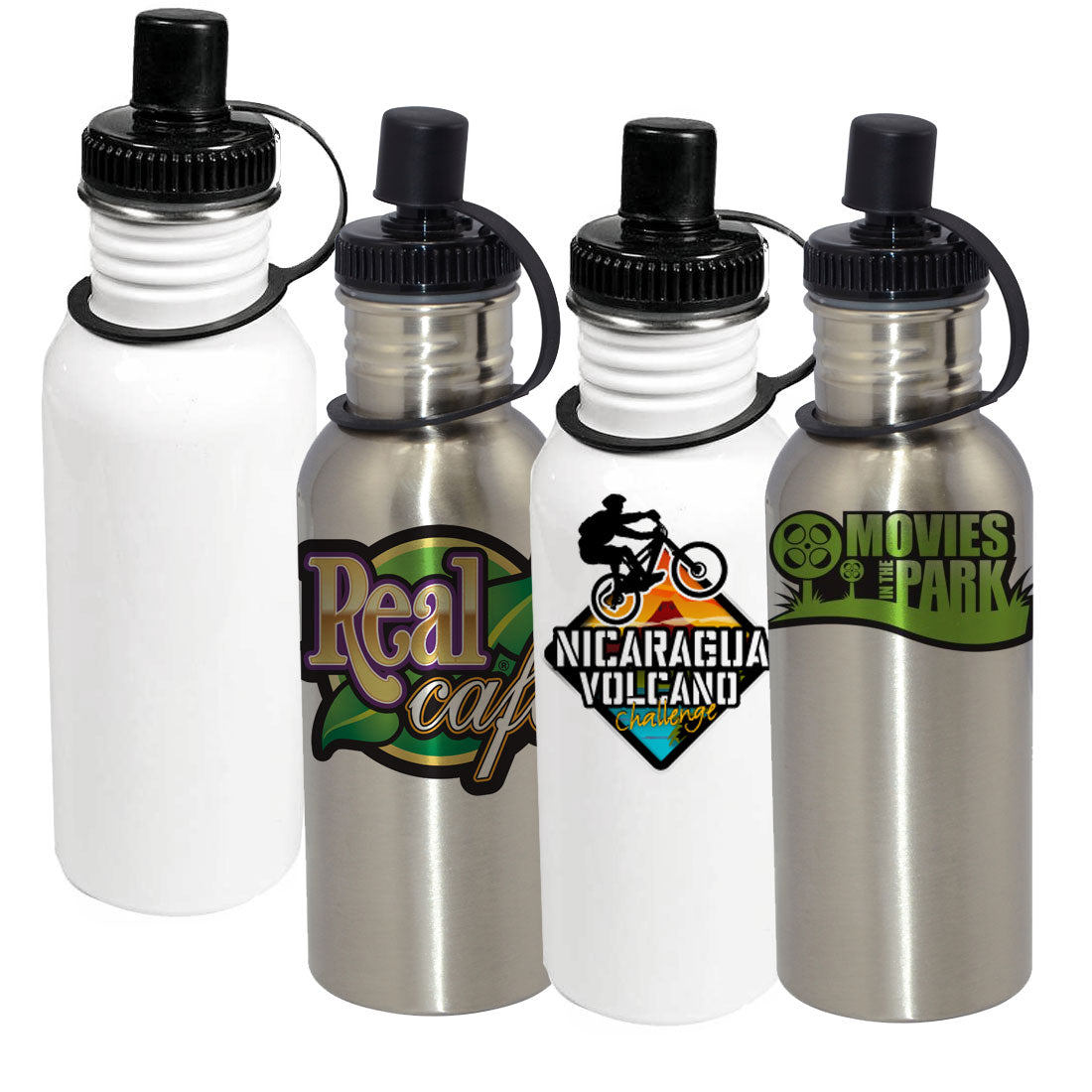 Pearl Coating™ Sublimation 600ml/ 20oz Stainless Steel Water Bottle - Pack of 6 - Joto Imaging Supplies Canada