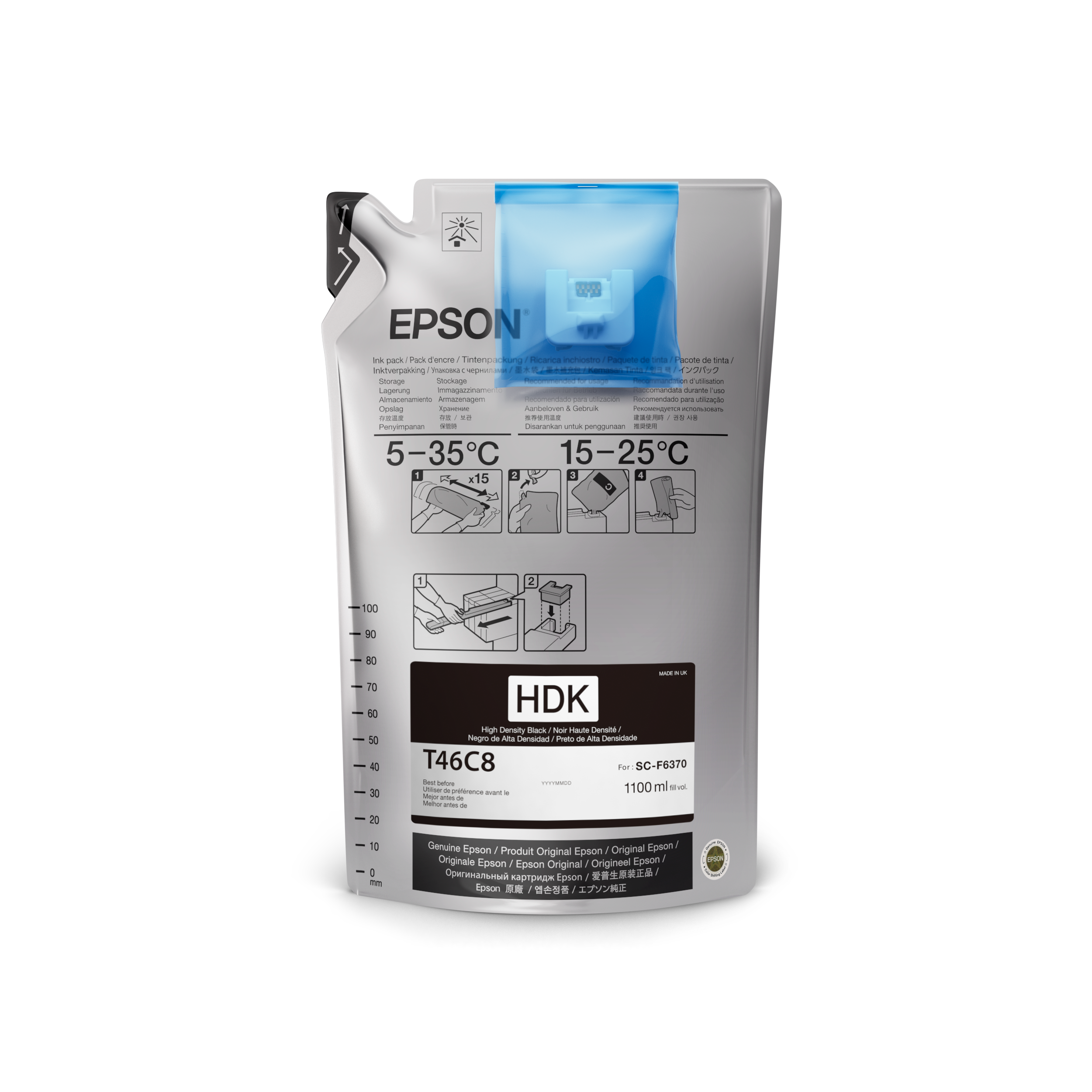 Epson® SureColor F6370 Inks- Individual Ink Bags - 1.2L - Joto Imaging Supplies Canada