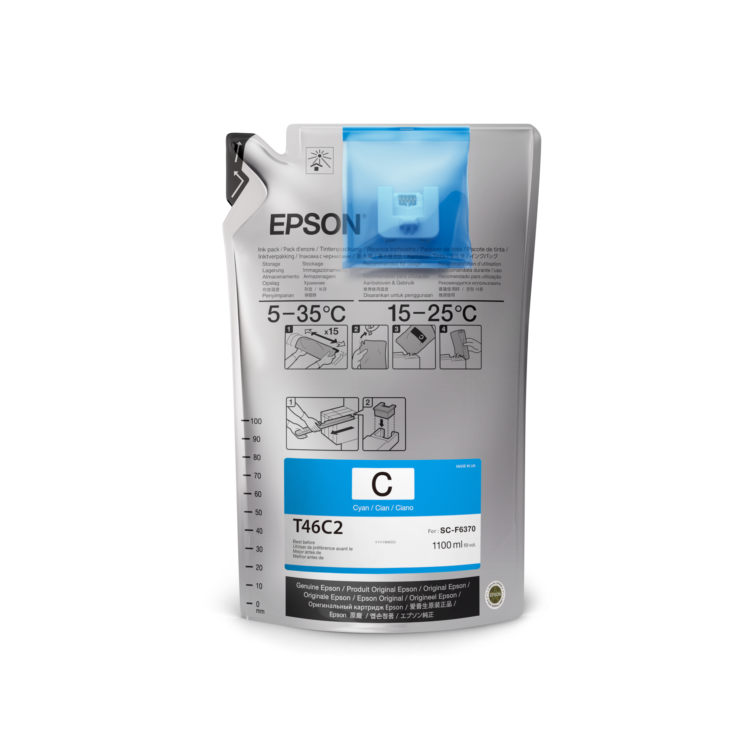 Epson® SureColor F6370 Inks- Individual Ink Bags - 1.2L - Joto Imaging Supplies Canada