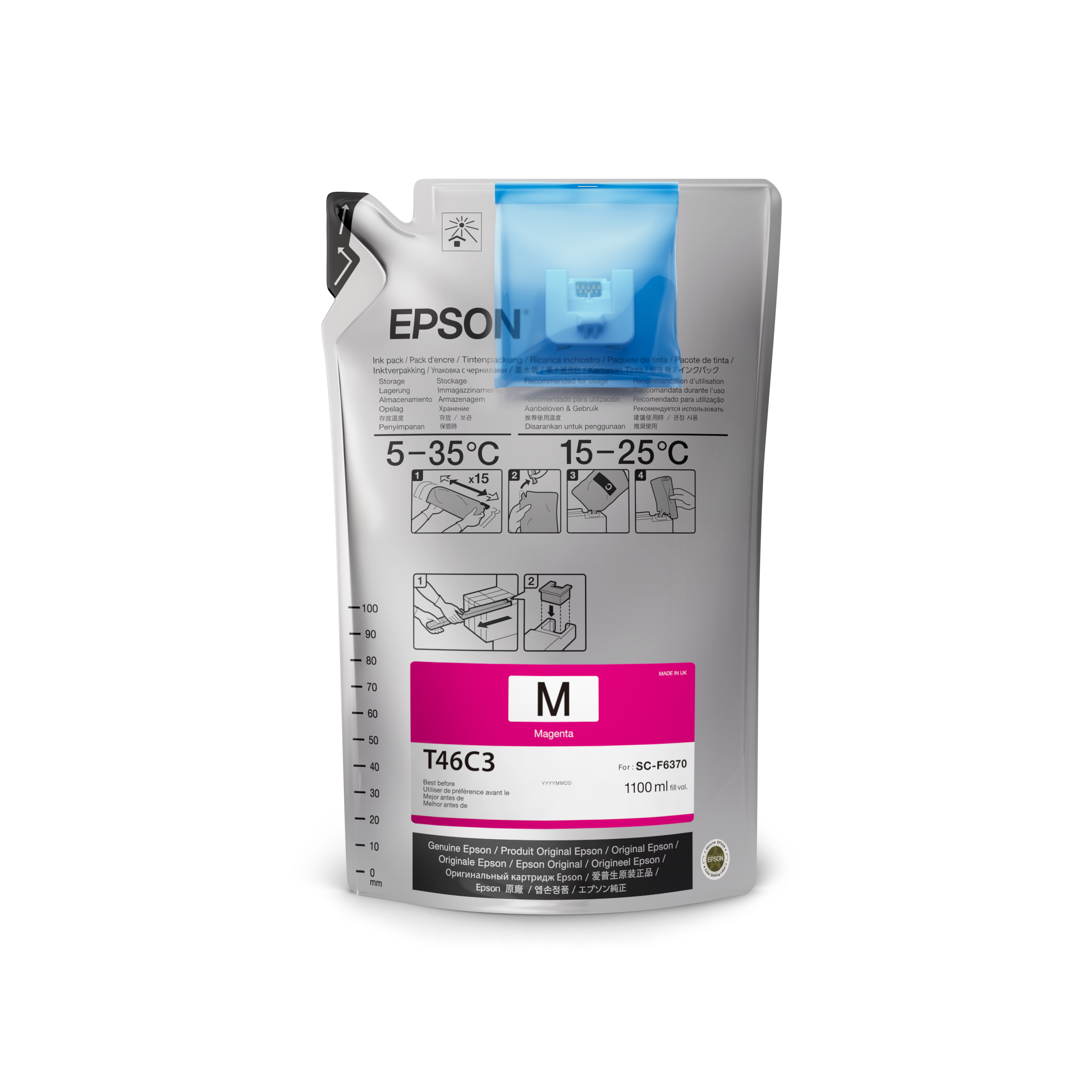 Epson® SureColor F6370 Inks- Individual Ink Bags - 1.2L - Joto Imaging Supplies Canada