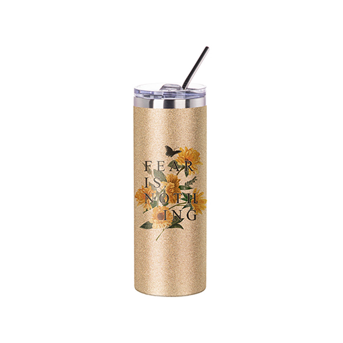 Pearl Coating™ 20oz/600ml Sublimation Glitter Stainless Steel Silver Skinny Tumbler with Straw & Lid - Pack of 5 - Joto Imaging Supplies Canada